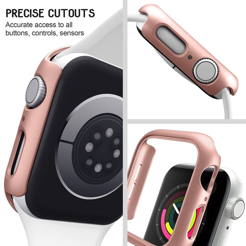 Vỏ nhựa cứng màu nhám 42mm 38mm bảo vệ đồng hồ Apple Watch Serie 6 5 4 3 SE 44mm 40mm