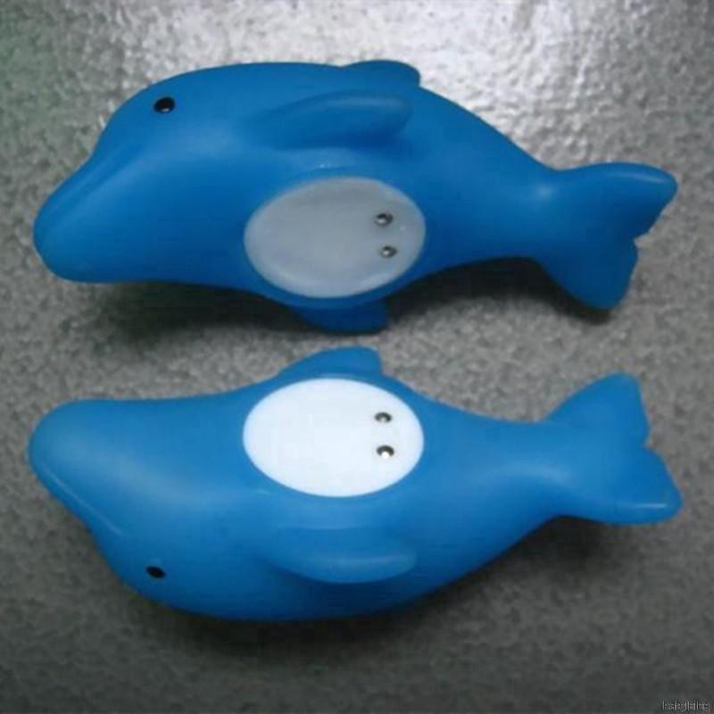 ruiaike  Funny Induction LED Light Dolphin Bath Boys Infant Bathroom Water Bath Playing Toys
