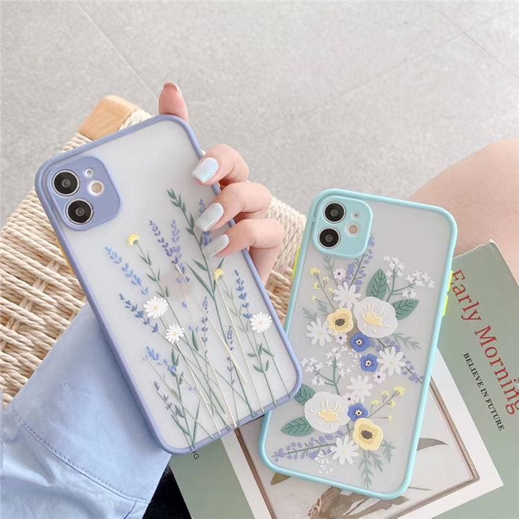 Ốp lưng Iphone Nhám Hoa Mới 13,13 Pro,13 Pro Max,12,12 Pro,12 Pro Max