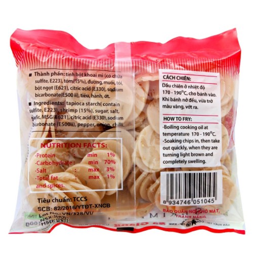 Bánh phồng tôm mini đỏ  - Sa Giang 100g