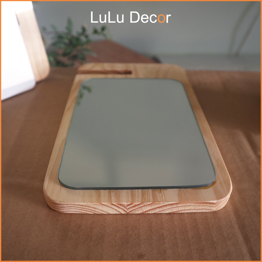 Gương Trang Điểm Để Bàn Gỗ Thông Lắp Ghép, Nội Thất Và Trang Trí – LuLu Decor