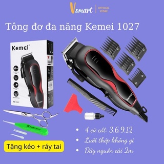 Tông đơ cắt tóc chuyên nghiệp KM-1027 có dây thế hệ mới - Tông đơ điện siêu bền