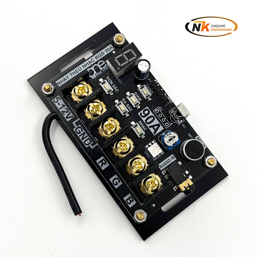 Mạch Điều Khiển LED RGB 7 Màu 90A Nháy Theo Nhạc -Chính Hãng NK (Tặng Kèm Khiển)