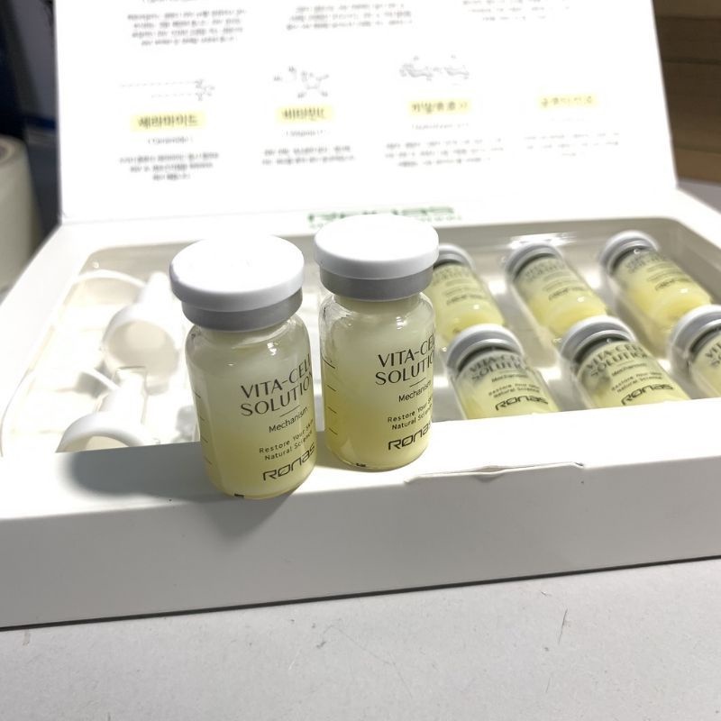 Tế Bào Gốc Ronas Vàng Vita Cell Solution, Ronas Vàng Dưỡng Da Lăn Kim Hộp 10 Lọ