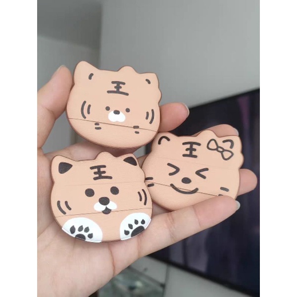 Set bông mút phấn hình hổ kem nền cushion