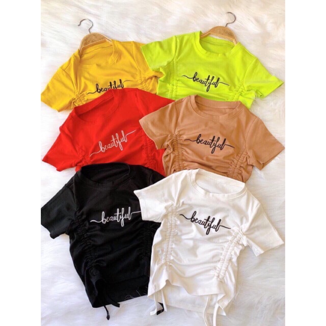 💕 Croptop Rút Dây 2 Bên