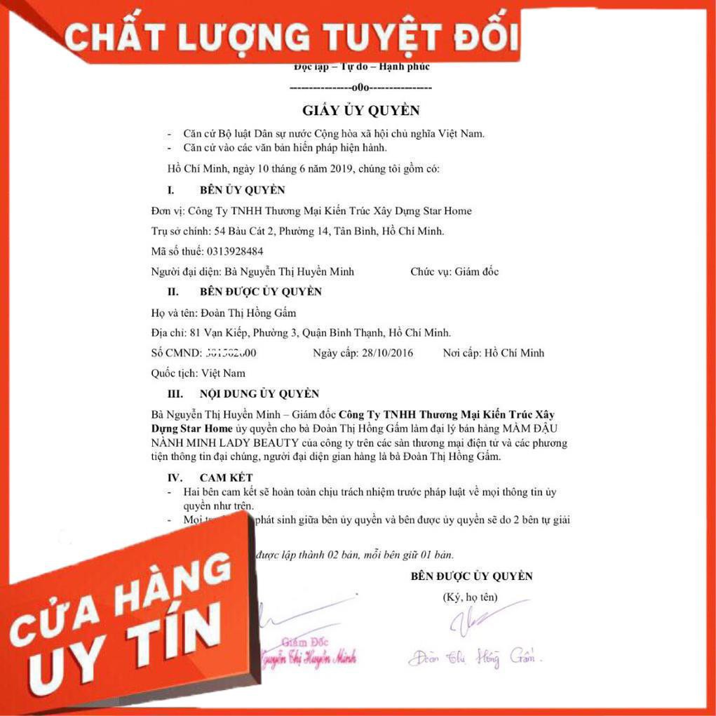 [HÓT-SALE KHỦNG -CHÍNH HÃNG ]  Mầm đậu nành nguyên xơ tăng vòng 1 MINHLADY BEAUYTY - Tăng vòng 1 (quà tặng ngẫu nhiên)