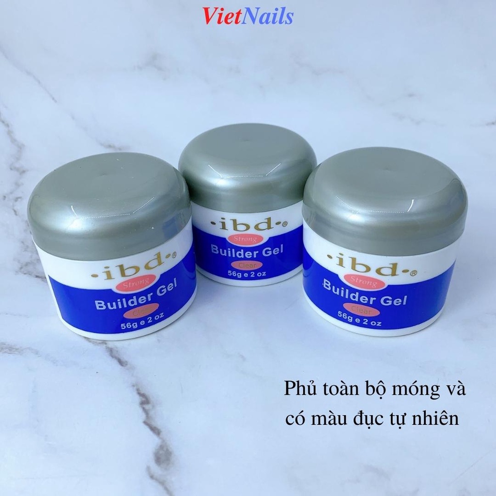 Gel Đắp IBD Đắp Móng Màu Clear Hũ 56g - IBD Strong