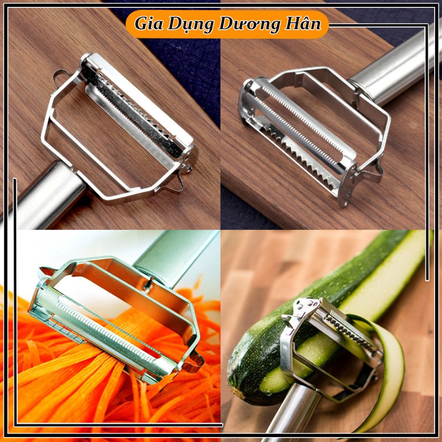 Nạo rau củ inox 2 trong 1 siêu tiện lợi