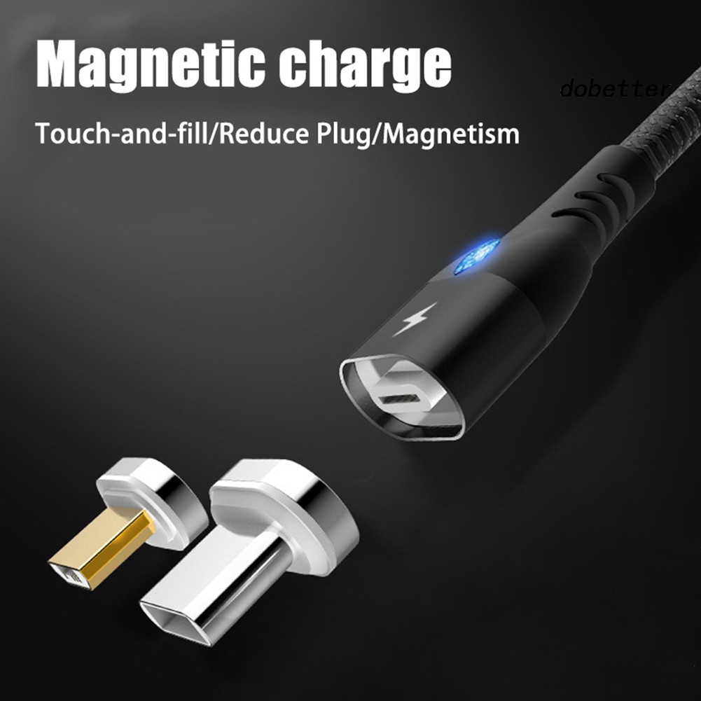 DOH_QC 3.0 Magnetic Micro USB Type-C 8Pin Fast Charging Cable for Android iPhone