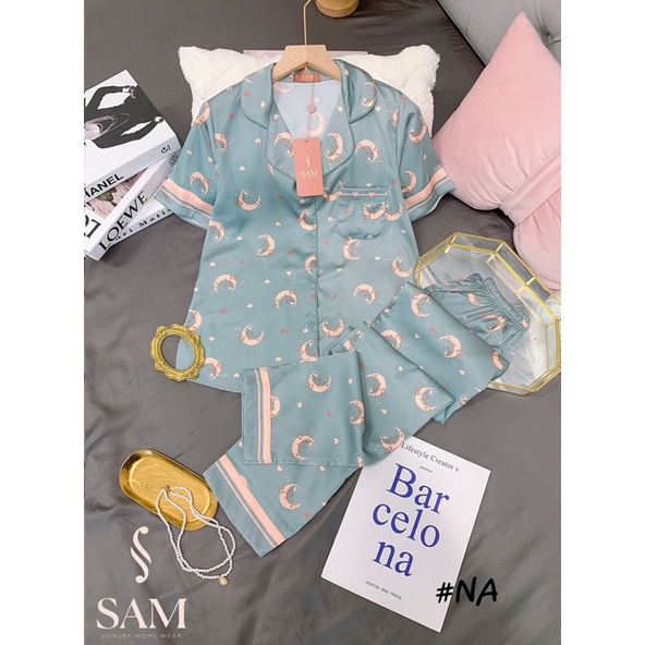 Bộ lụa cao cấp hãng sam- choco - elegant lụa cao cấp size sml xinh yêu bộ mặc nhà đẹp giá rẻ nhất shopee chuẩn hãng sam