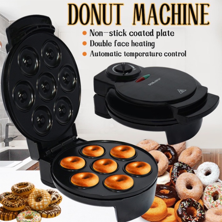 Máy làm bánh Donut 7 cái cao cấp Sokany