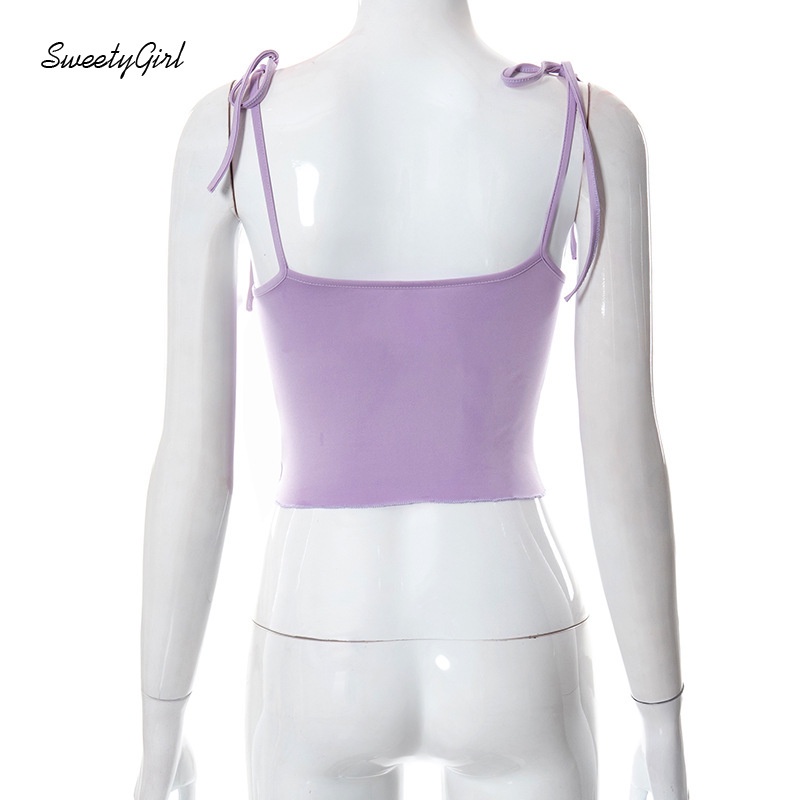 Áo Tank Top Hai Dây Hở Lưng In Chữ Màu Sắc Tương Phản Phong Cách Đường Phố Cá Tính 2022 Cho Nữ