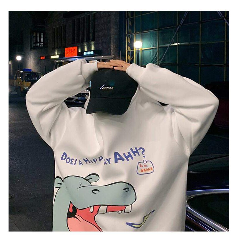 Áo nỉ sweater Hippo Unisex | BigBuy360 - bigbuy360.vn