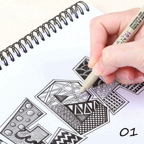 BỘ ĐI NÉT CHUYÊN NGHIỆP SAKURA PIGMA MANGA BASIC SET (MICRON 0.05/0.1/0.5/0.8/FB/GELL TRẮNG)