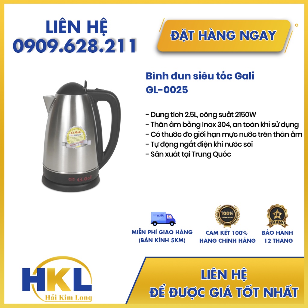 Bình đun siêu tốc Gali GL-0025