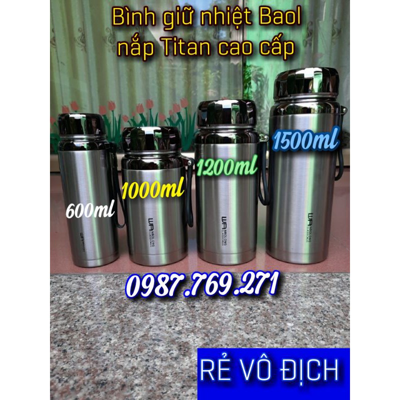 Bình giữ nhiệt Baol nắp titan 1000ml 1200ml 1500ml