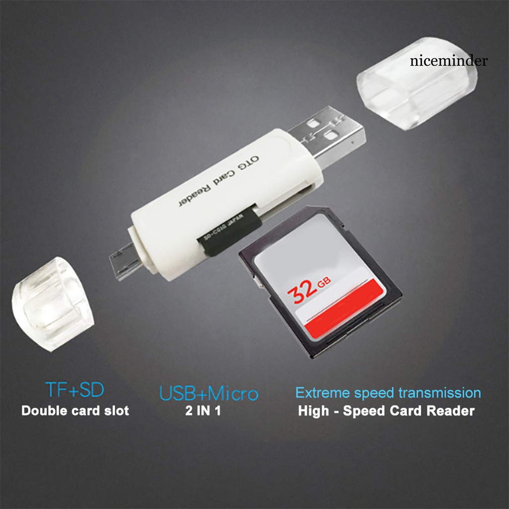 Đầu Đọc Thẻ Nhớ NM-2 Trong 1 USB 2.0 OTG Dual TF SD Cho Máy Tính Android