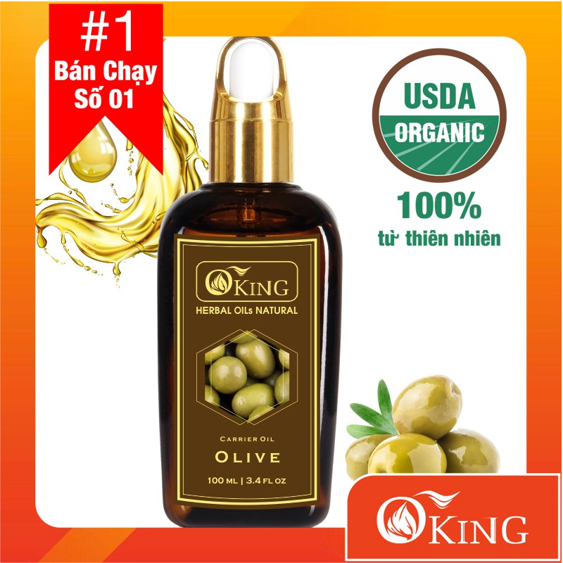 Dầu Oliu Nguyên Chất (Olive) Oking VN 100ml Dưỡng Da Ngăn Mụn | BigBuy360 - bigbuy360.vn