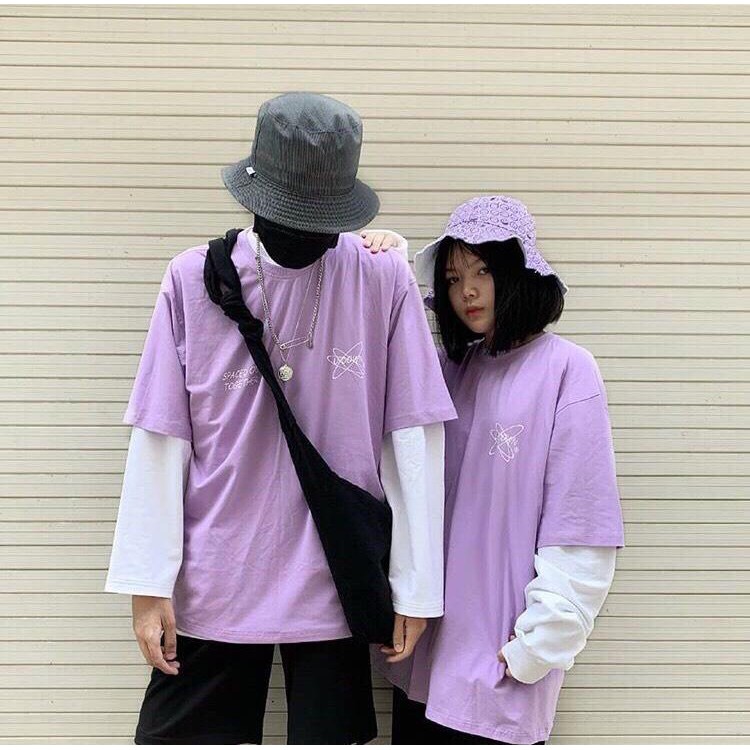 Áo thun tay lỡ from rộng 75kg nam nữ mẫu du hành không gian H062 ERIK