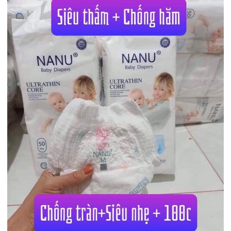 [Mã FMCGSALE24 giảm 8% đơn 500K] COMBO 50 MIẾNG BỈM QUẦN NANU M50/ L50/ XL50/ XXL50 MIẾNG