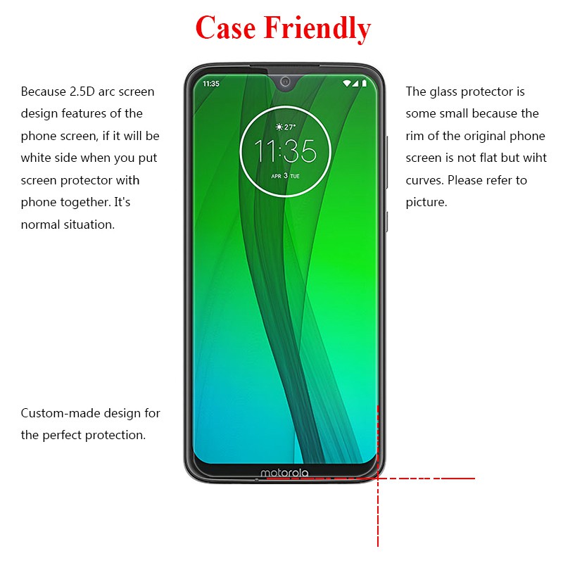 Kính cường lực bảo vệ màn hình cho Motorola Moto E20 E20S E30 E40 G60 G50 G30 Edge 20 Pro Lite E7 X Z Force Z2 Z3 Z C G G2 G3 G4 G5 G6 G5S G7 One P30 G9 Power Play Plus