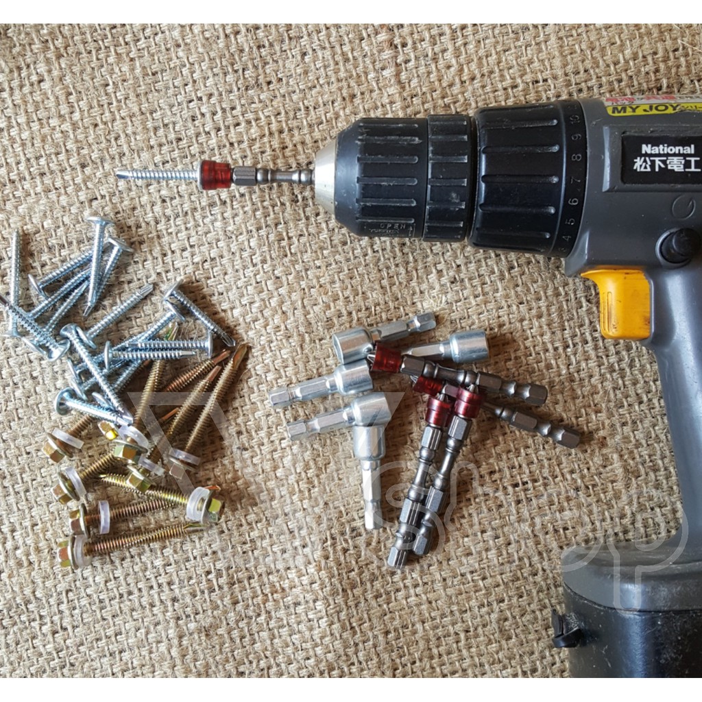 Bộ, 10 đầu bắn vít, có nam châm tăng cường. tặng mũi khoan đa năng