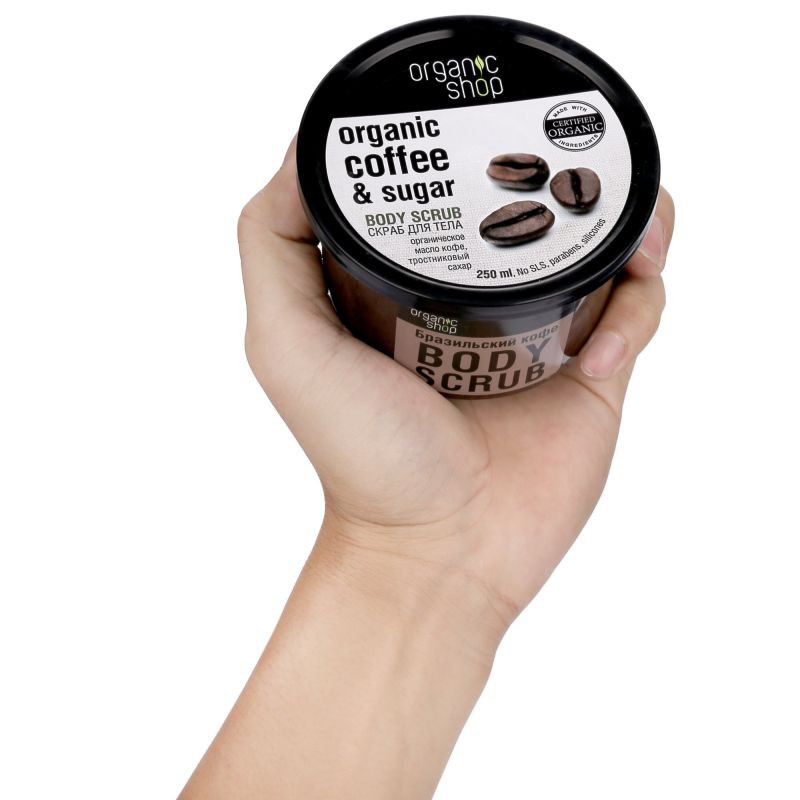 Tẩy Tế Bào Chết Body Organic Shop Organic Coffee & Sugar Body Scrub 250ml