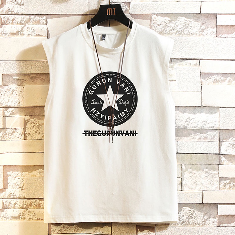 Áo Thun Cotton Không Tay Khô Nhanh In Họa Tiết Nhiều Màu Sắc Thời Trang Cổ Điển Cho Nam