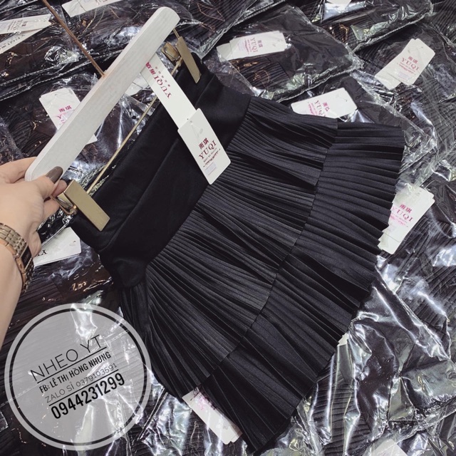 Chân váy li tăm 2 tầng hàng sịn Quảng Châu❤️