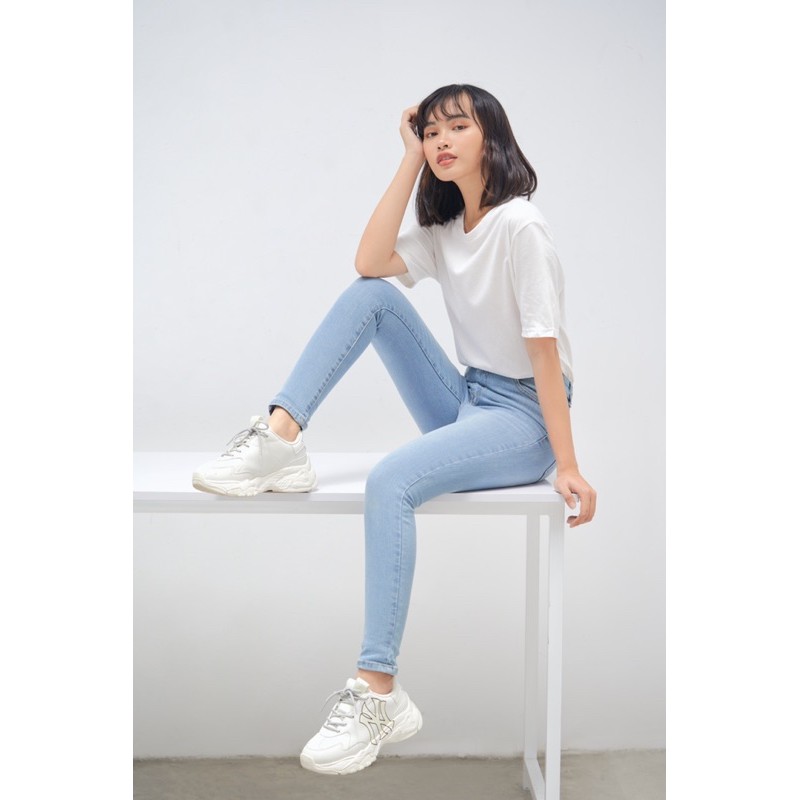 quần skinny jeans LEN clothing cơ bản trơn 5888