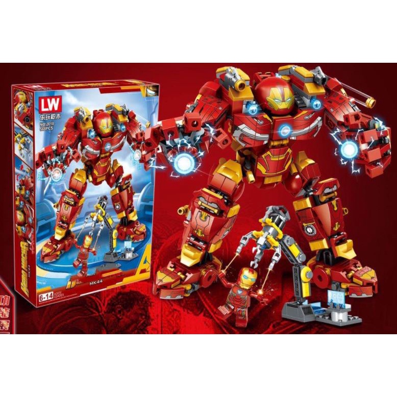 Lego Ninjago Avengers Iron Man ❤️ 568 Mảnh Ghép ❤️ Bộ Lego Ninjago Xếp Hình Siêu Robot Người Sắt