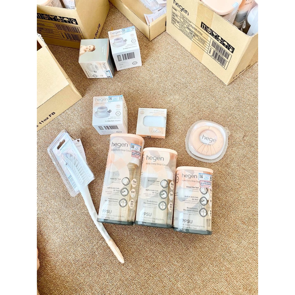 (Hàng chính hãng) Cọ rửa bình sữa, núm ti cao cấp HEGEN ''Cọ rửa bình sữa cho bé''