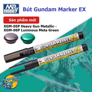 [GSI Creos Mr.HOBBY] Bút sơn cao cấp Gundam Marker EX Heavy Gun Metallic XGM-05P - Luminous Meta Green  XGM-06P