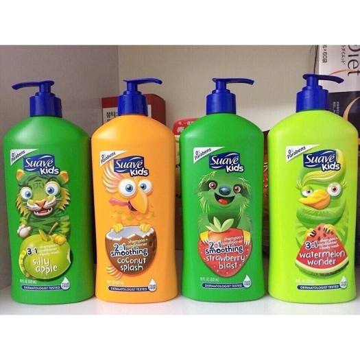 Sữa tắm gội xả Suave kid 3 in1 532ml