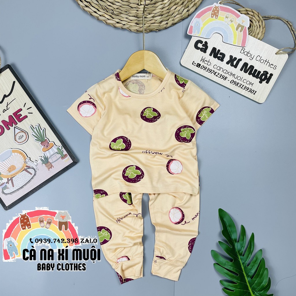 FULLSIZE(7-26KG)FREE SHIPBộ Minky Mom Cộc Tay Quần Dài Hàng Chuẩn Dể Thương Cho Bé Gái Bé Trai, Đủ Màu