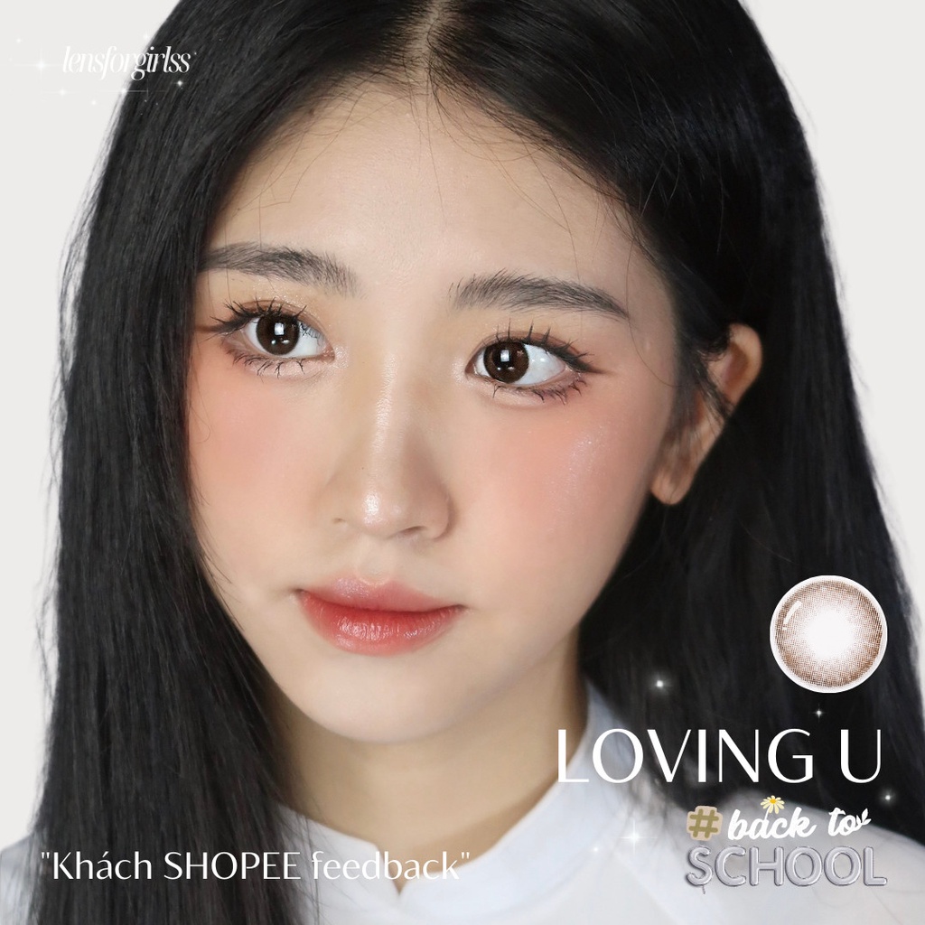 Kính áp tròng nâu choco tự nhiên LOVING U CHOCO chính hãng OLENS | Hsd 3-6 tháng | Lens cận
