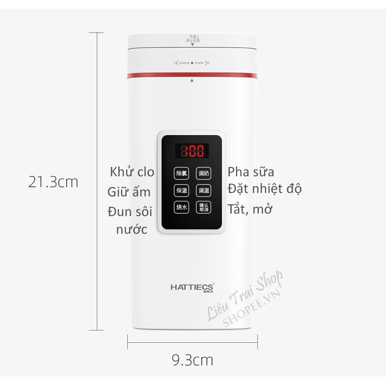 Ấm siêu tốc mini du lịch ấm đun nước mini du lịch cao cấp Portable kettle bản điều chỉnh nhiệt độ