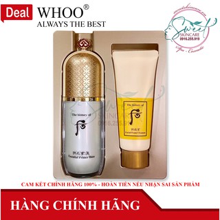 Set Kem Lót Whoo Essential Primer Base dành cho da dầu [whoo vàng]