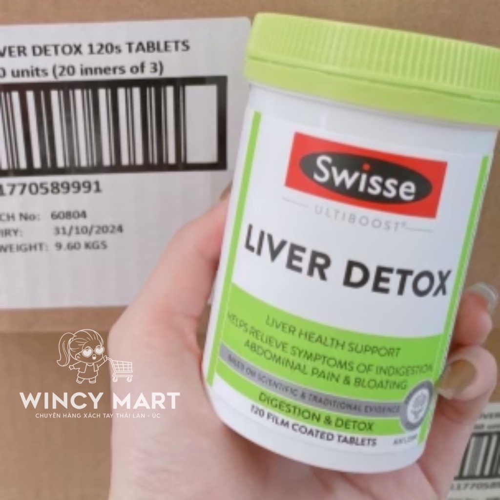Viên Uống Bổ Gan &amp; Thải Độc Gan Swisse Liver Detox 60 - Hàng Úc Chính Hãng - Wincy Mart