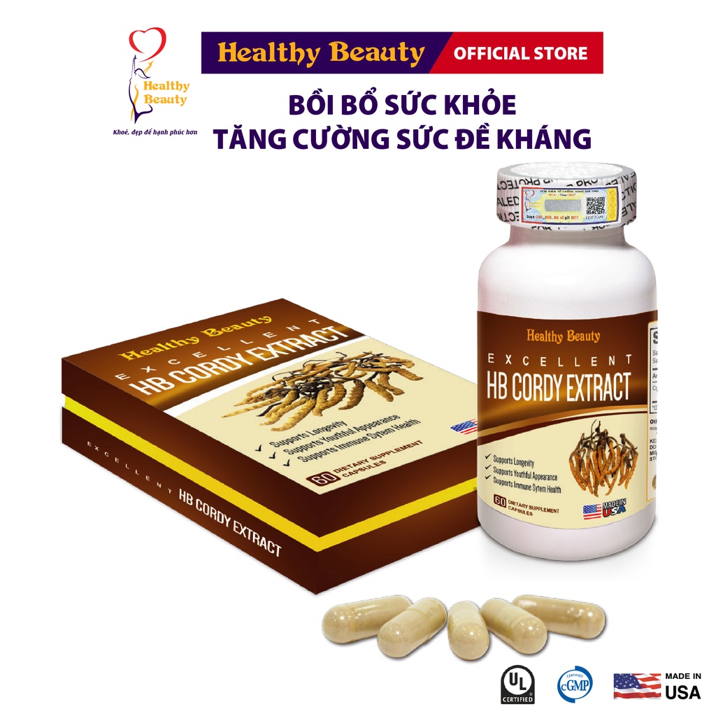 Combo Ngủ Ngon Sâu Giấc HB Cordy Extract & HB Ginkgo Biloba 120Mg Healthy Beauty