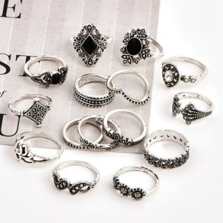 [Rẻ Nhất] Nhẫn nữ Thái Lan bộ 15 chiếc. Hàng nhập.