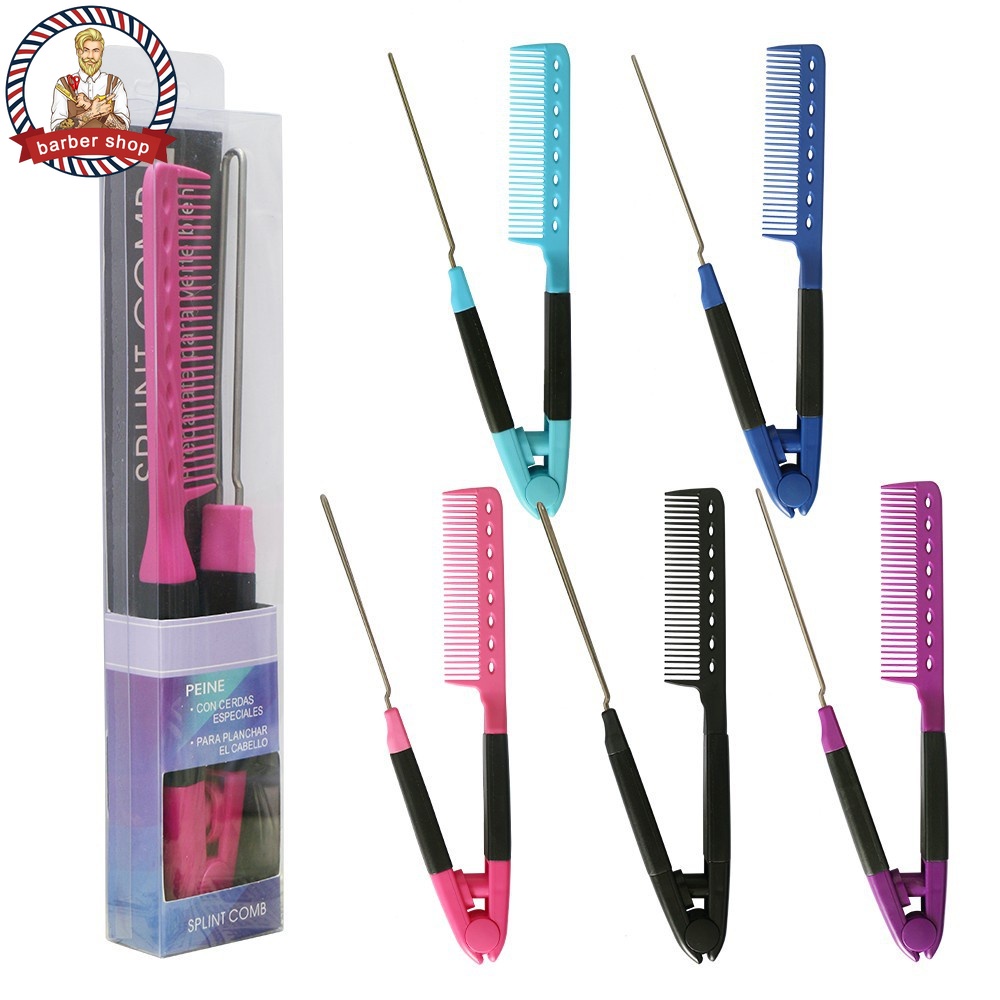 Lược Chải Tóc Thẳng Tạo Kiểu Chữ V Cho Salon 5 Màu Sắc Tùy Chọn