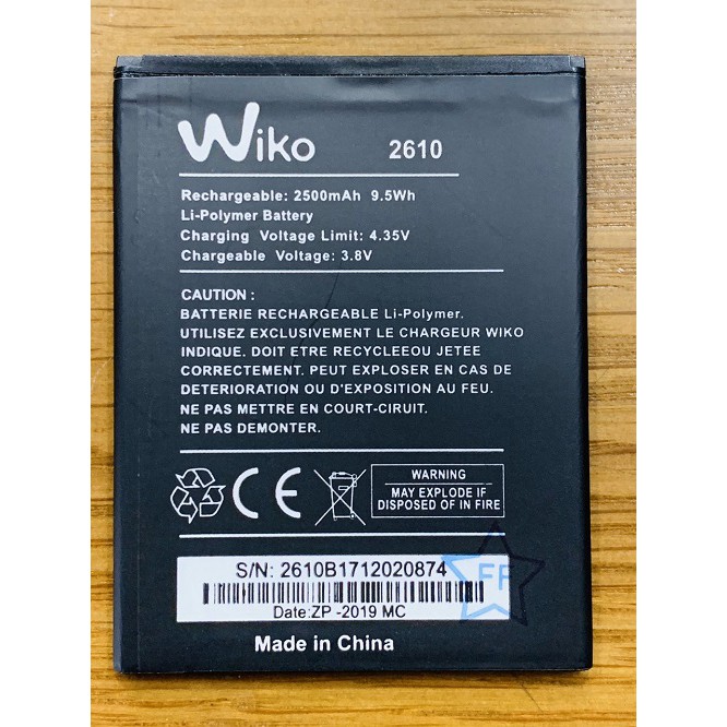 Pin 2610 dùng cho điện thoại WIKO JERRY 3