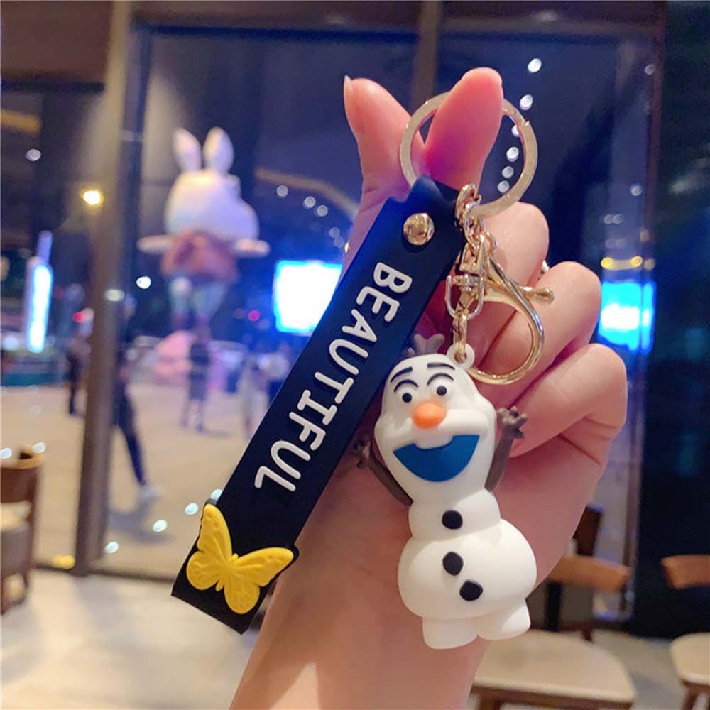 Móc khóa mặt hình công chúa Elsa/ Anna/ Olaf trong hoạt hình Frozen đáng yêu