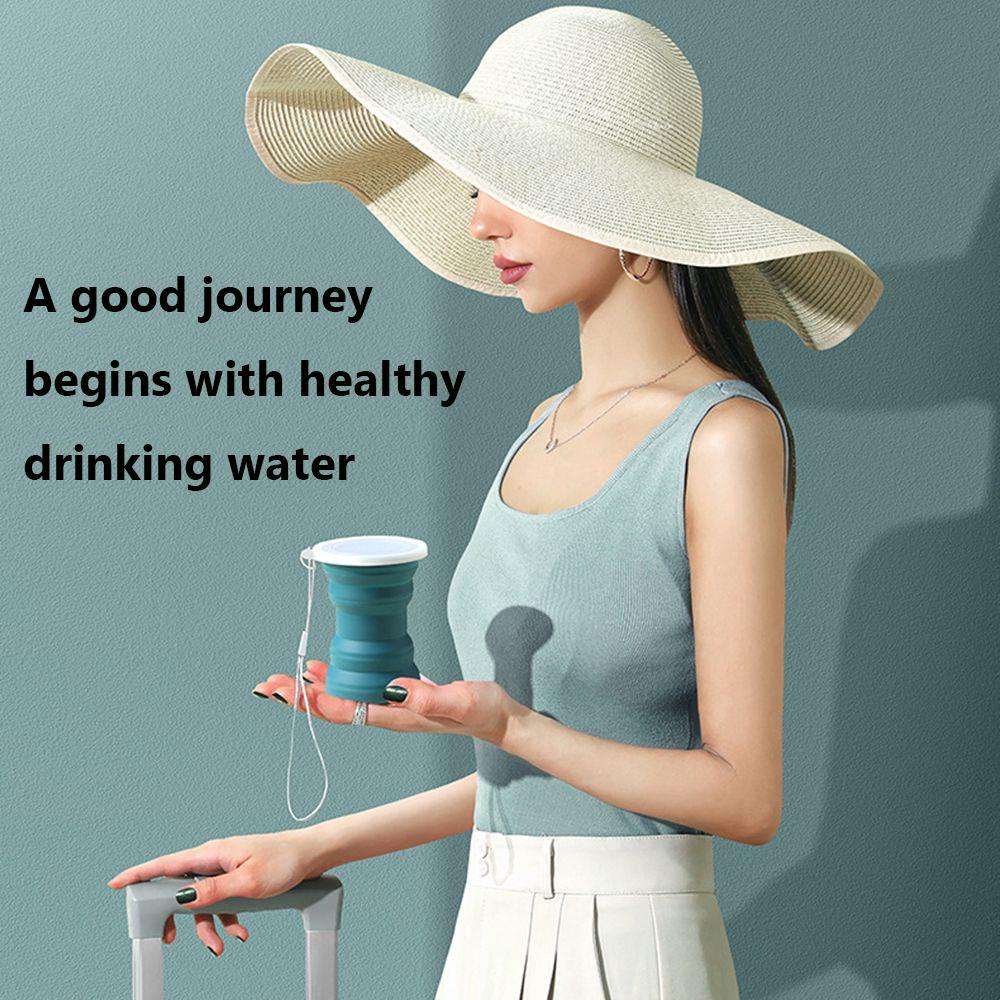 PISTA Cốc Uống Nước Silicone 320ml Gấp Gọn Được