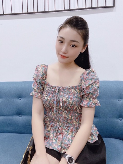 Áo hoa chun hàng thiết kế