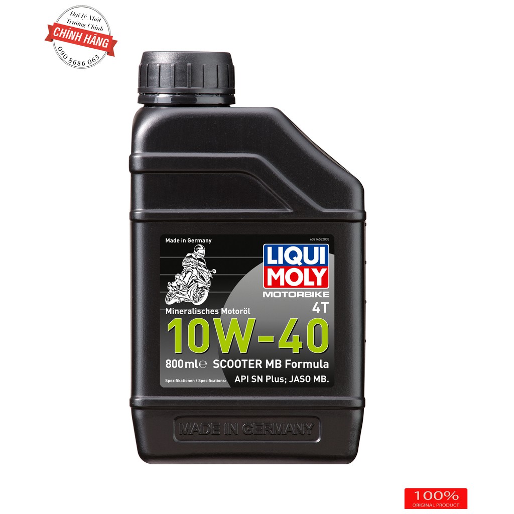 Nhớt Liqui Moly 10W-40 SCOOTER MB Formula 800ML dành cho xe ga