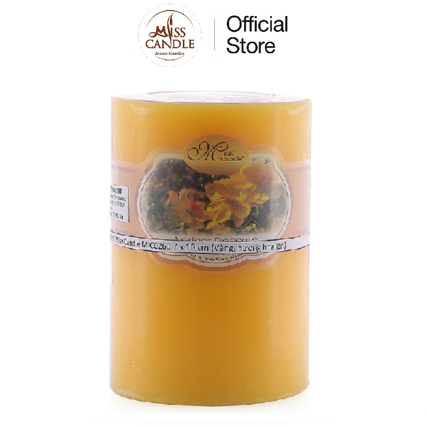 Nến thơm trụ tròn D7H10 Miss Candle MIC0260 (Chọn màu)