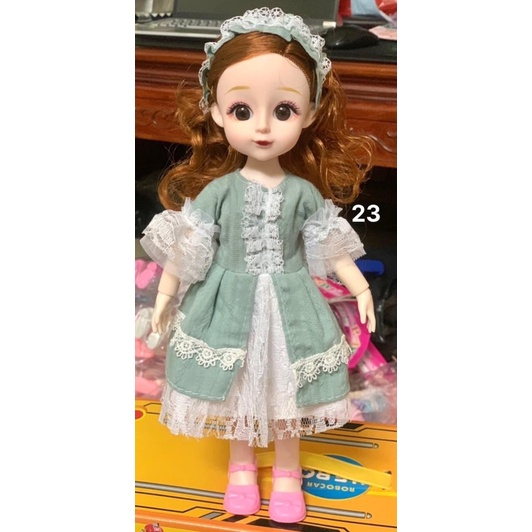 Đồ chơi búp bê công chúa mắt đá, cao 30 cm, khớp 3d linh hoạt